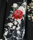 成人式振袖[個性的]黒に紅白の牡丹、銀彩の唐草文様[身長175cmまで]No.1115
